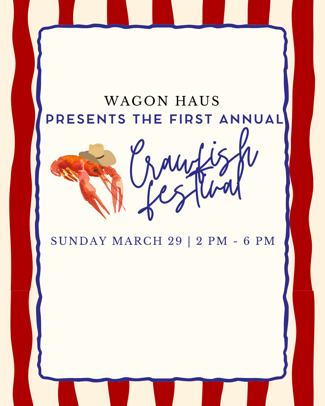 PRE- SALE Crawfish Festival Ticket: Sunday March 29, 2026