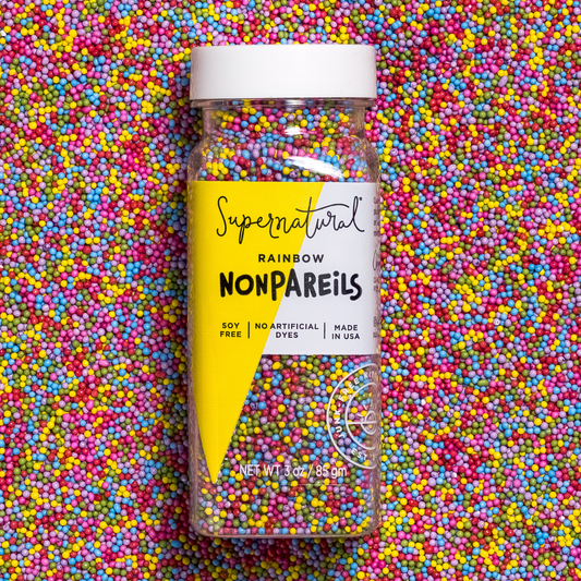 Dye-Free Rainbow Nonpareils Sprinkles, 3oz