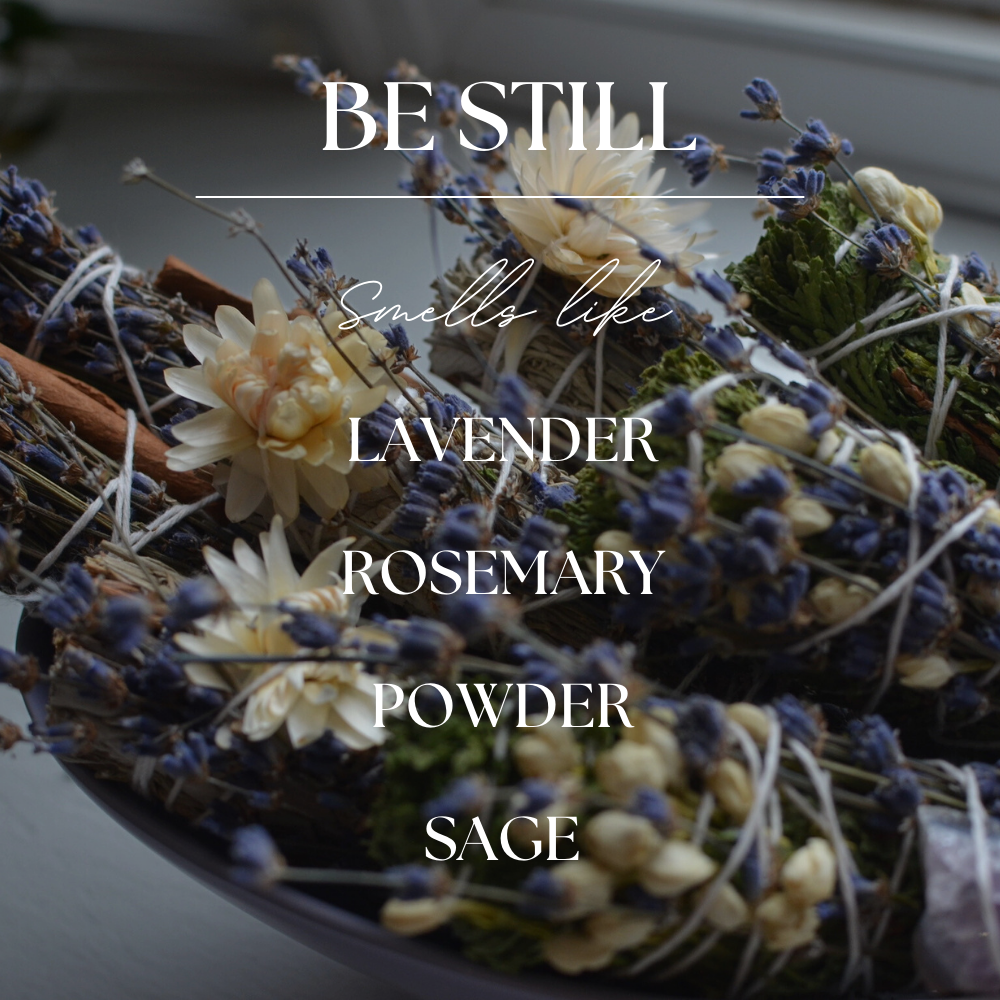 Be Still | Lavender & Sage | 9 oz. Clear Jar Soy Candle